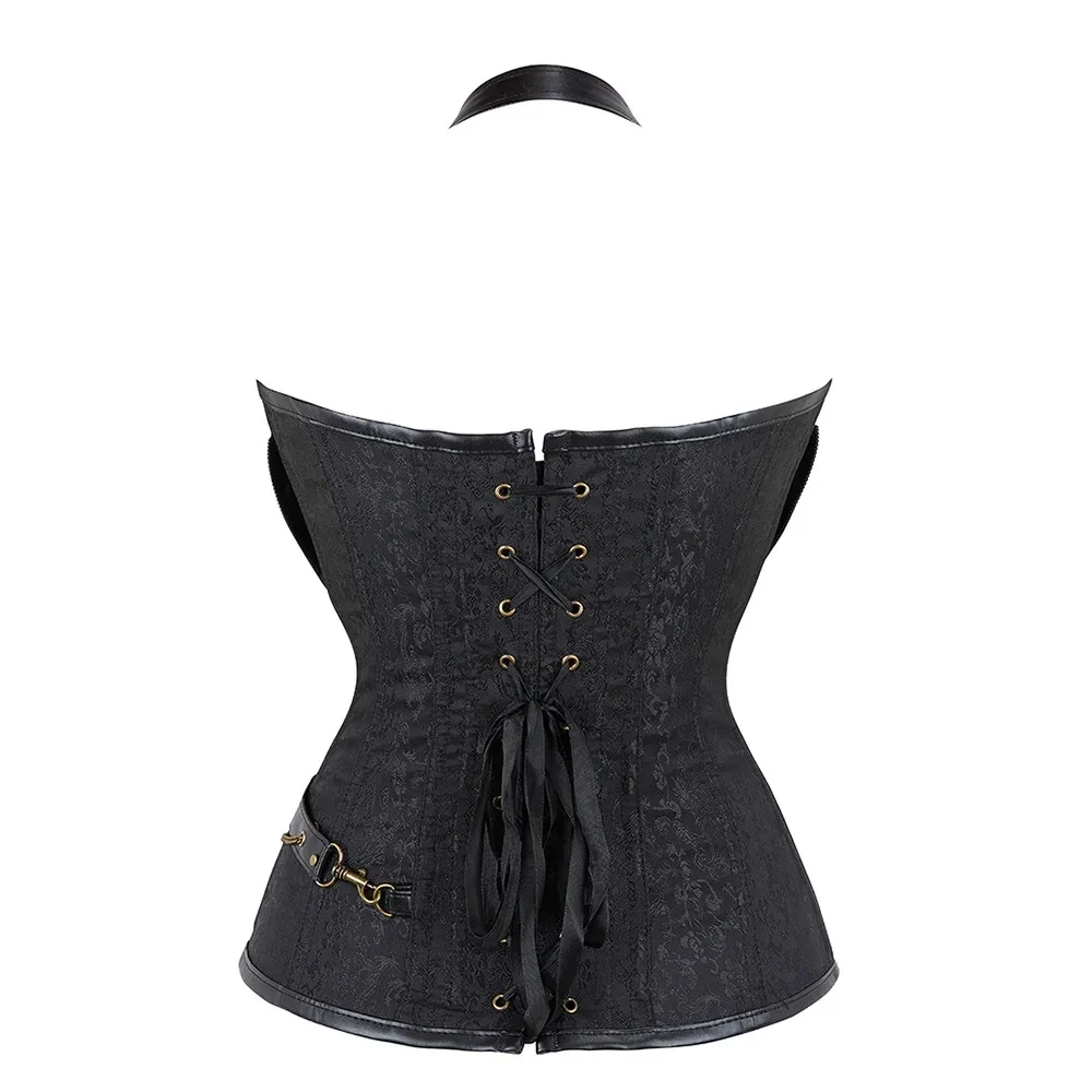 Women Bustiers Corsets Medieval Viking Pirate Costume Gothic Leather Overbust Corselet Steampunk Corset Vest Bustiers