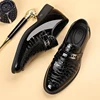New Crocodile Pattern Slip-on Loafers PU Leather Men's Casual Shoes Non-slip Driving Shoes Outdoor Slip on Flats Walking Shoes