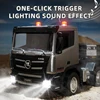 RTR Huina 1318 RC 1/18 Scale Tractor Truck 2.4G Model 9CH Remote Control Cars Toy with Flatbed Trailer Battery Gift Boys TH24252 6