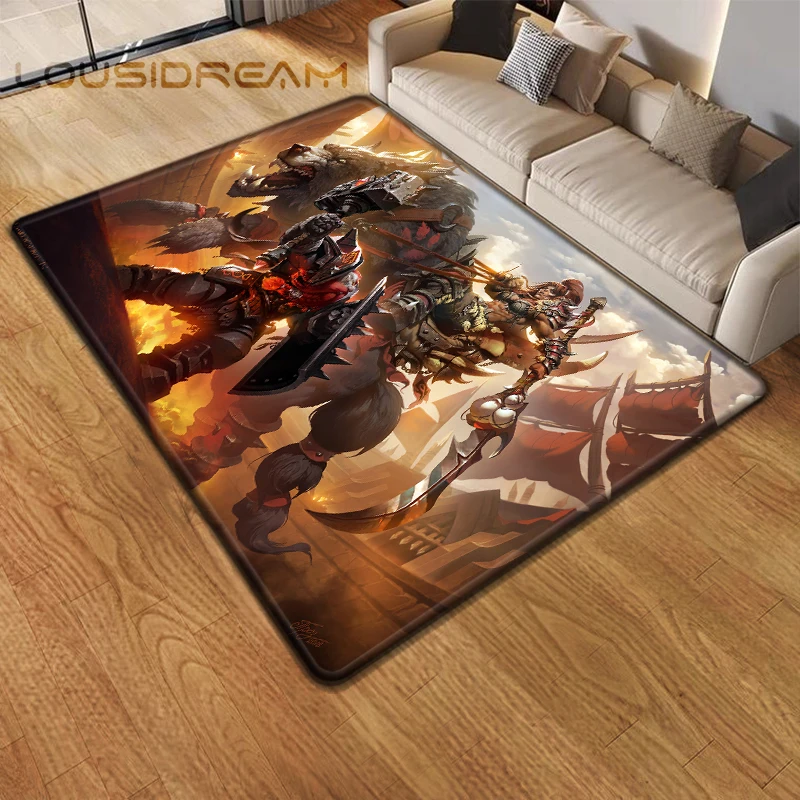 Alfombra del juego World of Warcraft para sala de estar, alfombra para acampar, alfombra de picnic Stranger Things, alfombra antideslizante para deportes electrónicos, alfombra de yoga, regalo para fa