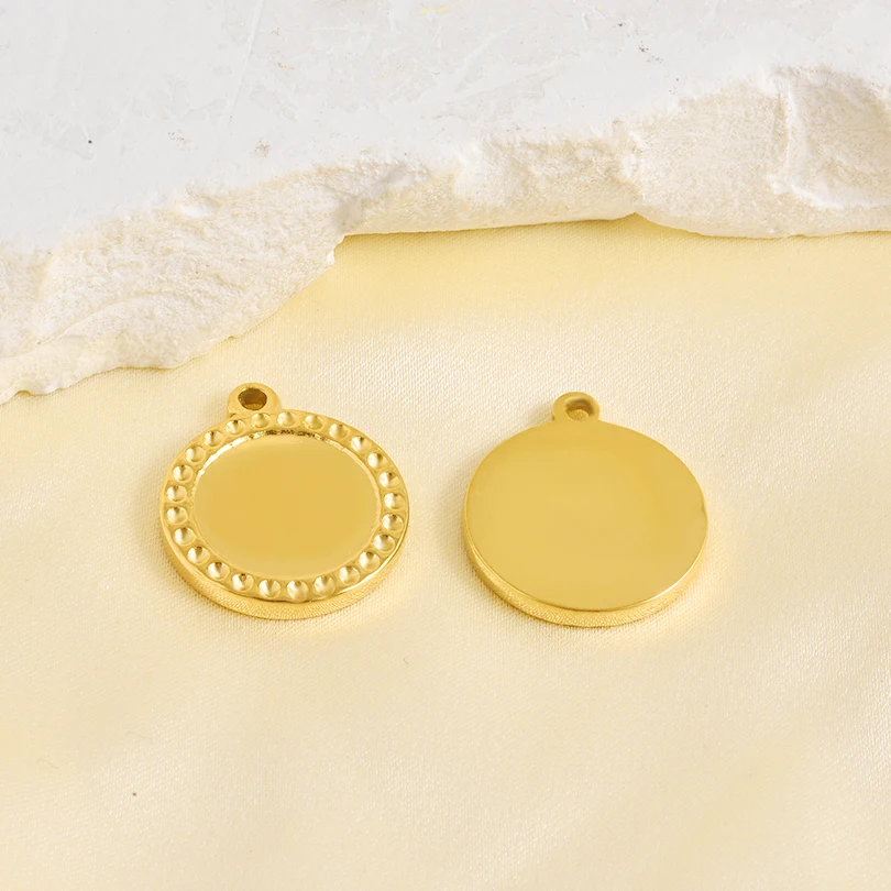 5 Stück Goldfarbe Blank Cabochon Basisfassung Charm Rechteck Quadratisch Geometrisch Edelstahl Anhänger für Schmuckherstellung Zubehör – Detail 11