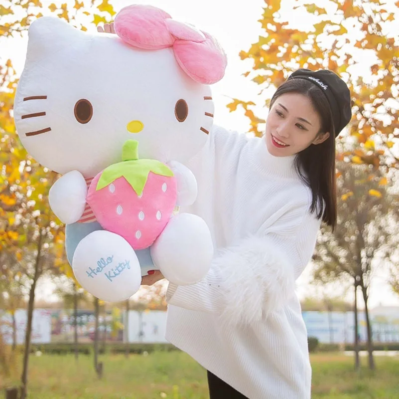 

Большой размер Sanrio Kawaii Hello Kitty плюшевая игрушка подушка кукла кот КТ мягкие животные плюшевые украшения для дома плюшевый подарок для детей на Рождество