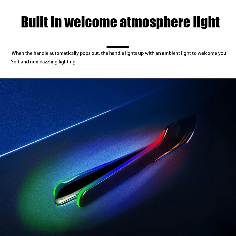 전기 스마트 자동 문짝 핸들 감소 기어, 테슬라 모델 3, 3, 하이랜드 2024 용, 다채로운 핸들 바, 최신 모델 Y