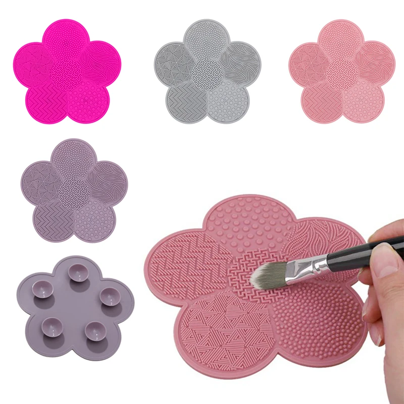 

Силиконовый коврик для очистки кистей Cosmetic мытье кистей для макияжа Gel Flower, многофункциональная Чистящая фотобумага, портативная губка для чистки