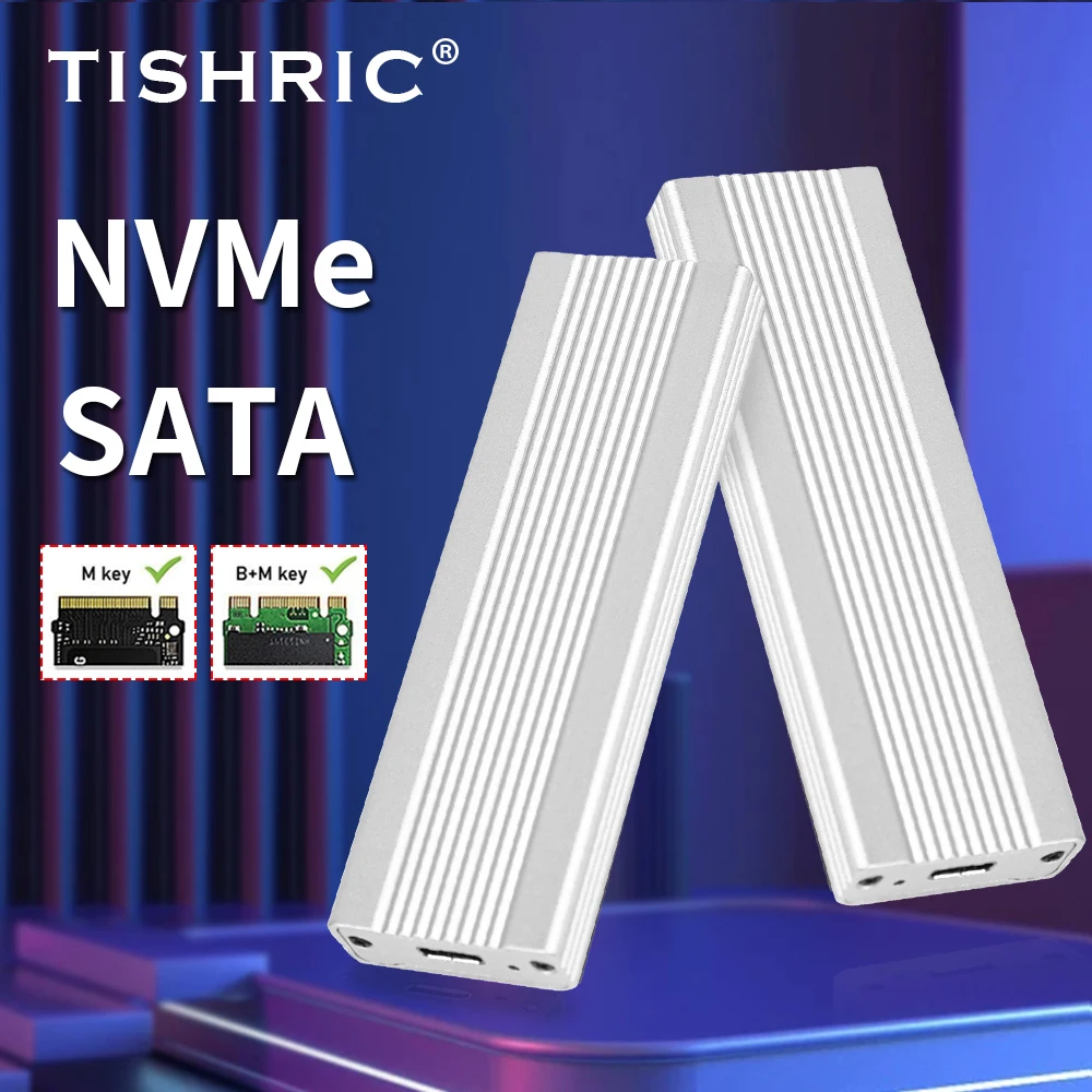 TISHRIC M.2 ϵ ̺ Ŭ M-Key NVME/SATA   M.2, ϵ ũ ڽ,  M2 HDD ̽, ˷̴