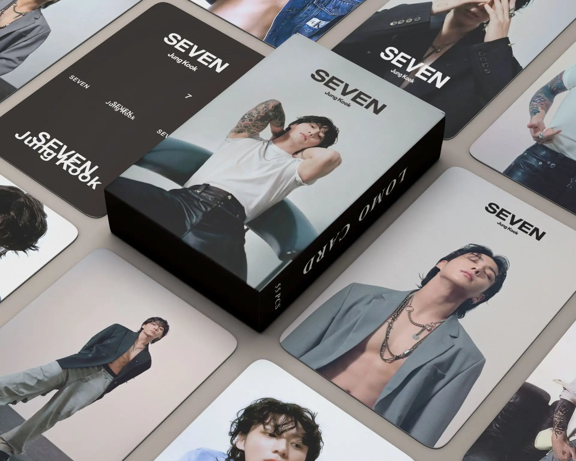 Photocards Collection 55Pcs/Box Kpop Seven Jeon Jung Kook Solo Photocards Lomo Cards