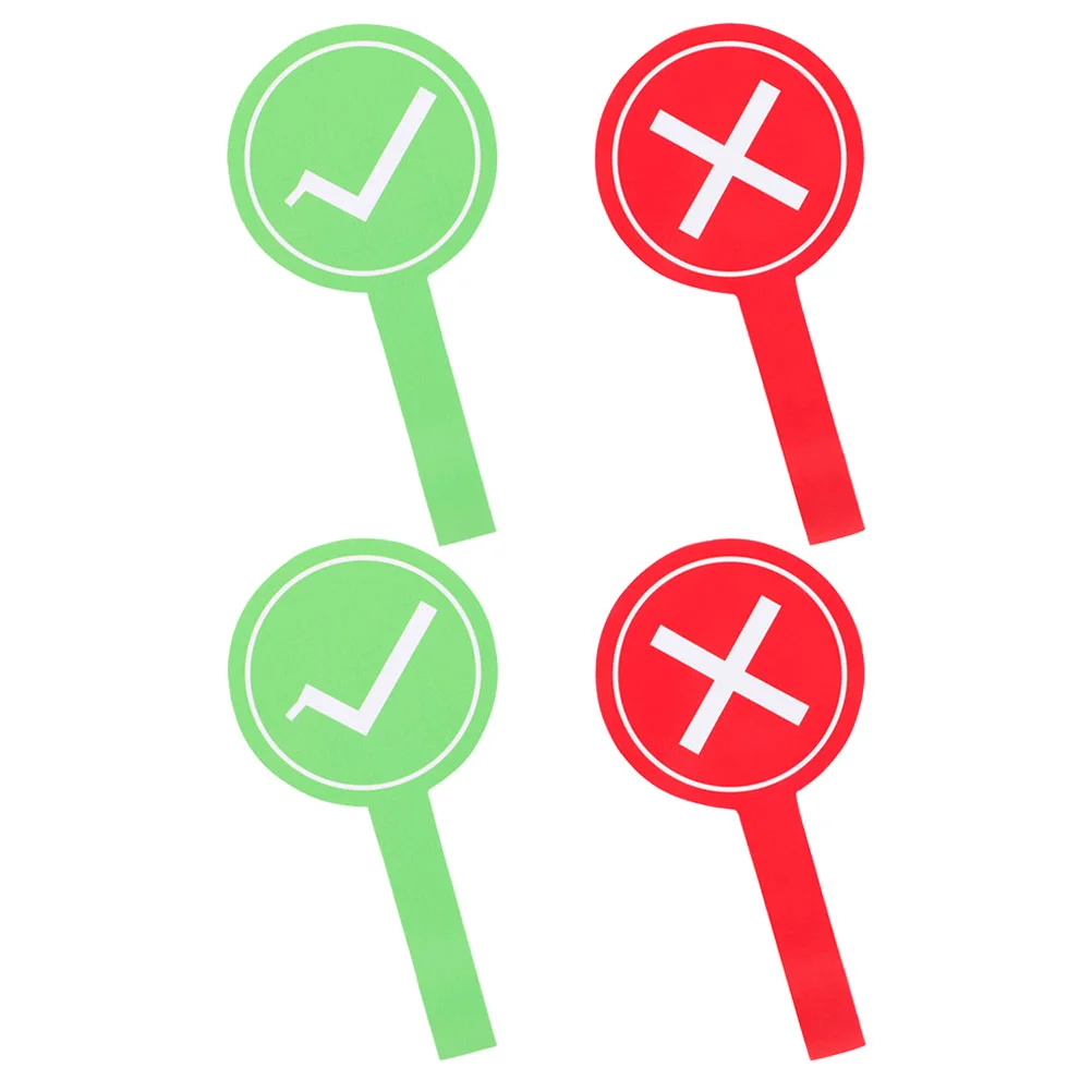 Game Answer Buzzer 4 Pcs Game Clearance Hand Holding Toy Answer Paddle Classroom Judging Board