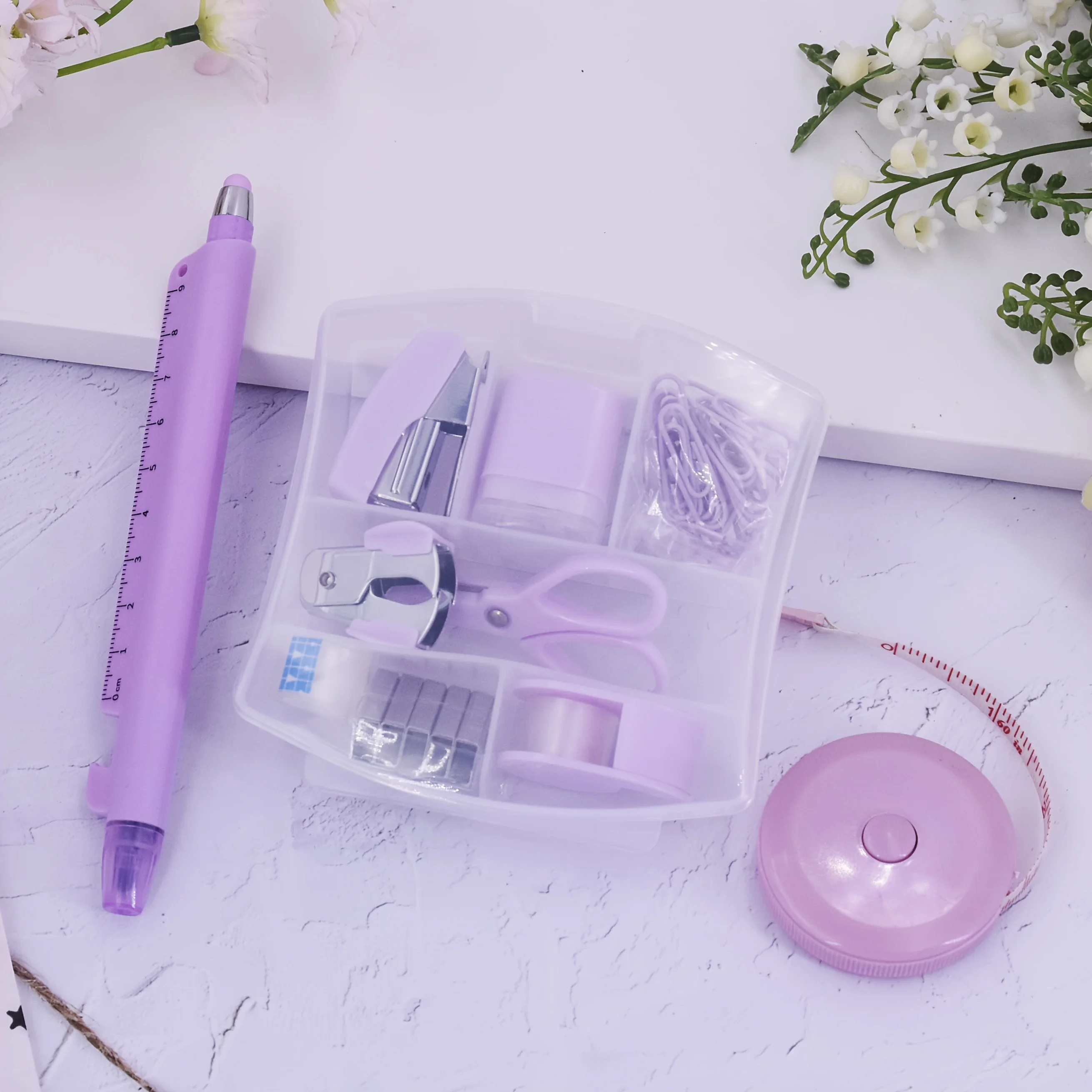 10-Piece Compact Office Essentials Kit with Multifunctional Tool Pen