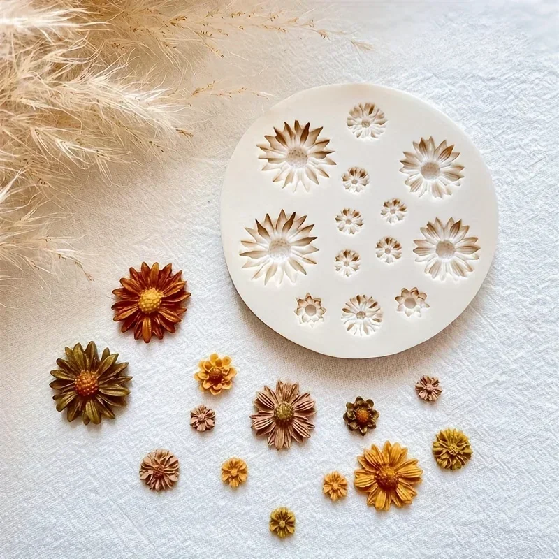 2pcs Flower Silicone Mold Bouquet Casting Mold DIY Decoration Chocolate Sugar Resin Candle 3D Mould Crafts Tools silicone mold
