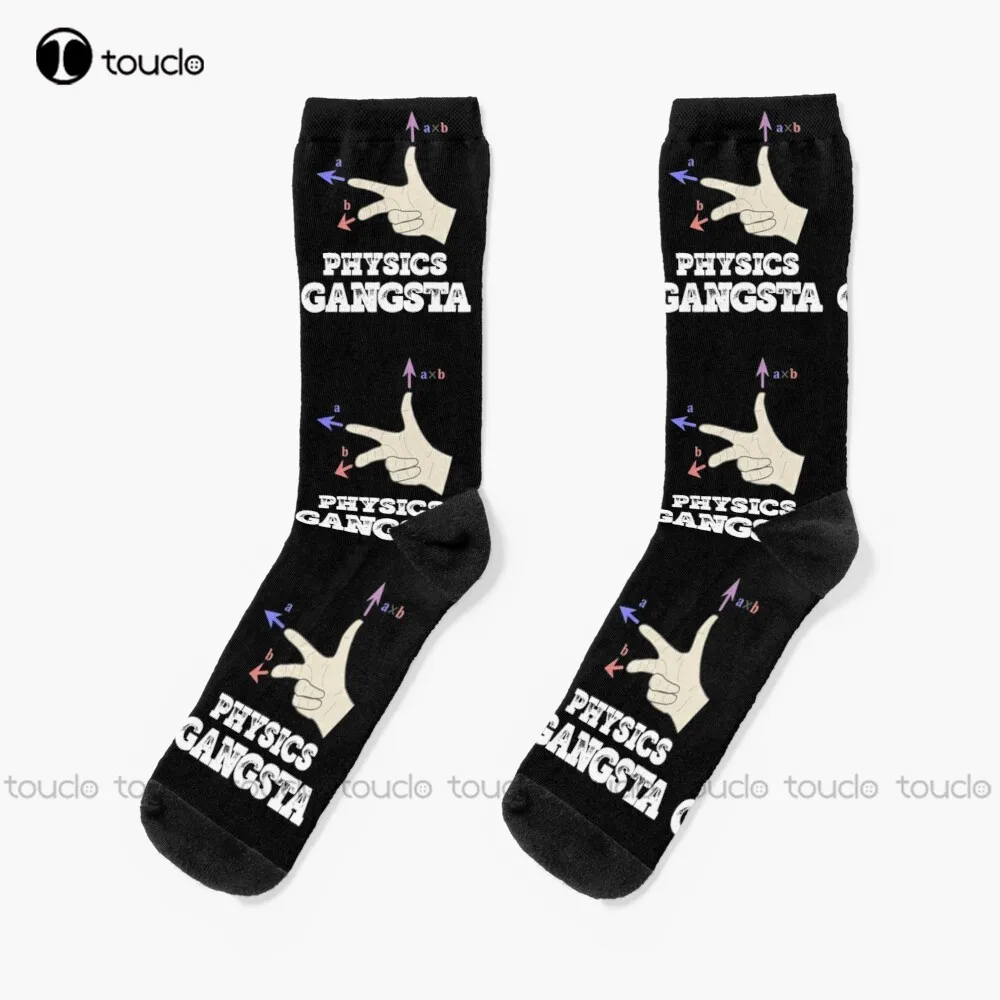 

Physics Gangsta Design Funny Physics Distressed Graphic Socks Slouch Socks Christmas Gift Comfortable Best Girls Sports Art Gift