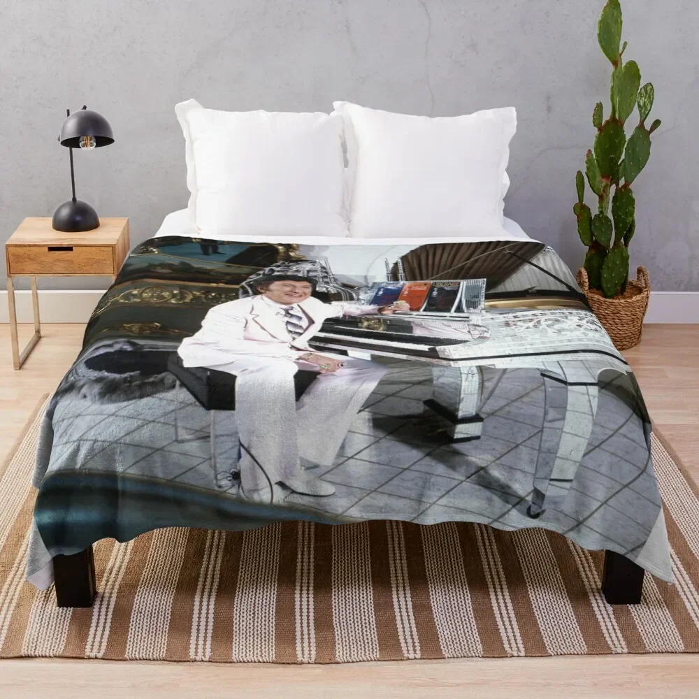 

LIBERACE with piano Throw Blanket Soft Luxury Brand Large Flannel Fabric Blankets