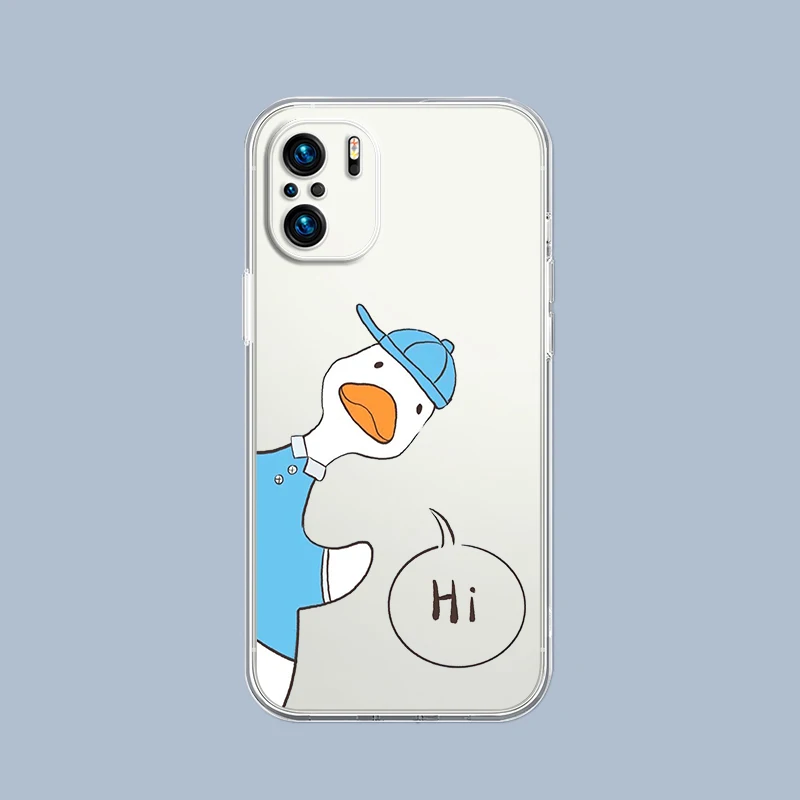 Clear Soft TPU Funny Duck Phone Case - Playful Gift Cover