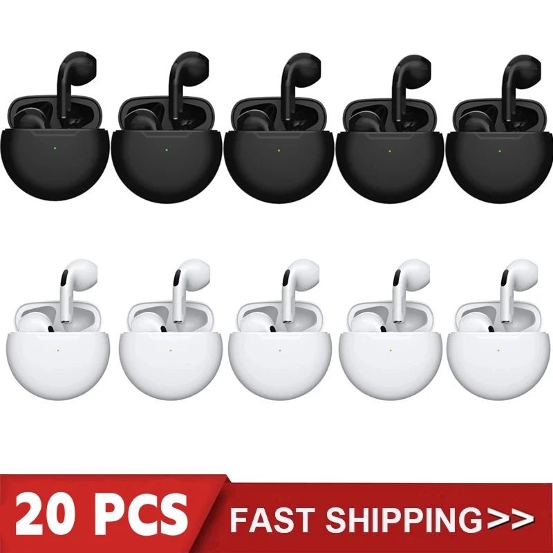 

20PCS Original TWS Pro 6 Earphone Bluetooth Headphones with Mic LED Display Earbuds TWS Fone Wireless Bluetooth Headset