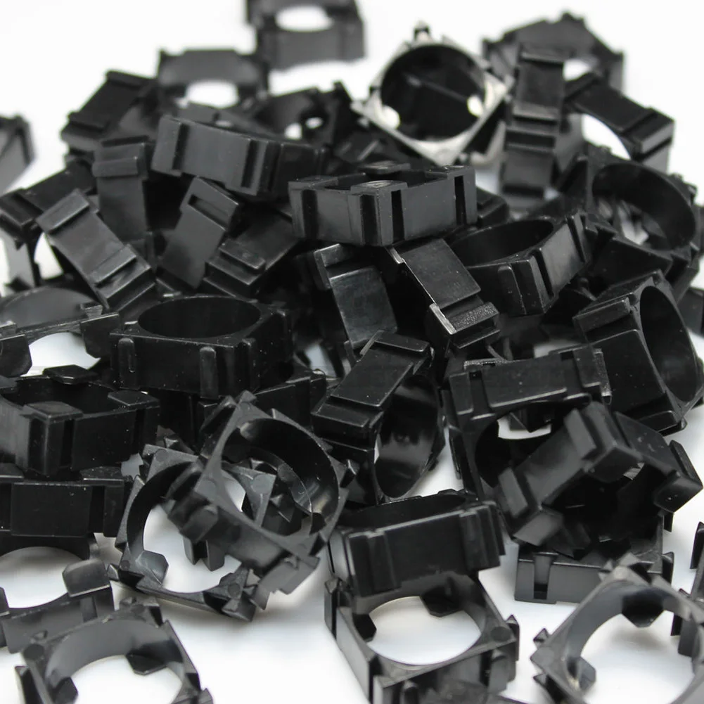100-500pcs 18650 Lithium Battery Holder Hard Shell Anti Vibration Plastic Battery Bracket Cylindrical Batteries Stand Spacer DIY