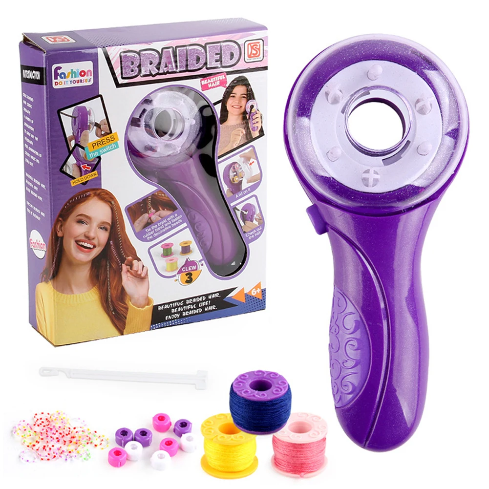 Hair Braider Machine Electric Hair Braider Styling DIY Tool with Hair Hook  Rubber Band Twister Hairstyle Tools Kit Child Gifts