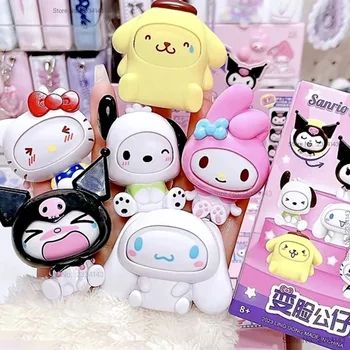 New Genuine Sanrio Face-changing Blind Box Hello Kitty Kuromi My Melody Anime Action Figure Model Doll Elf Ball Children's Toys 2