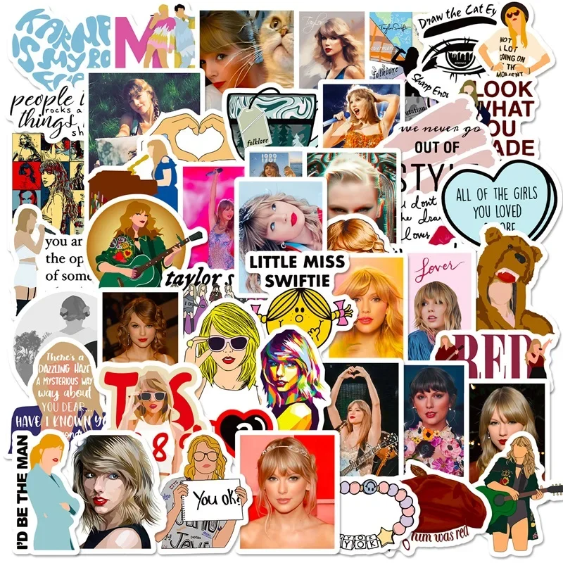 

10/30/50PCS Female Singer PVC Sticker Aesthetic Children's Decoration Scrapbooking Sketchbook Korean Stationery School Supplies