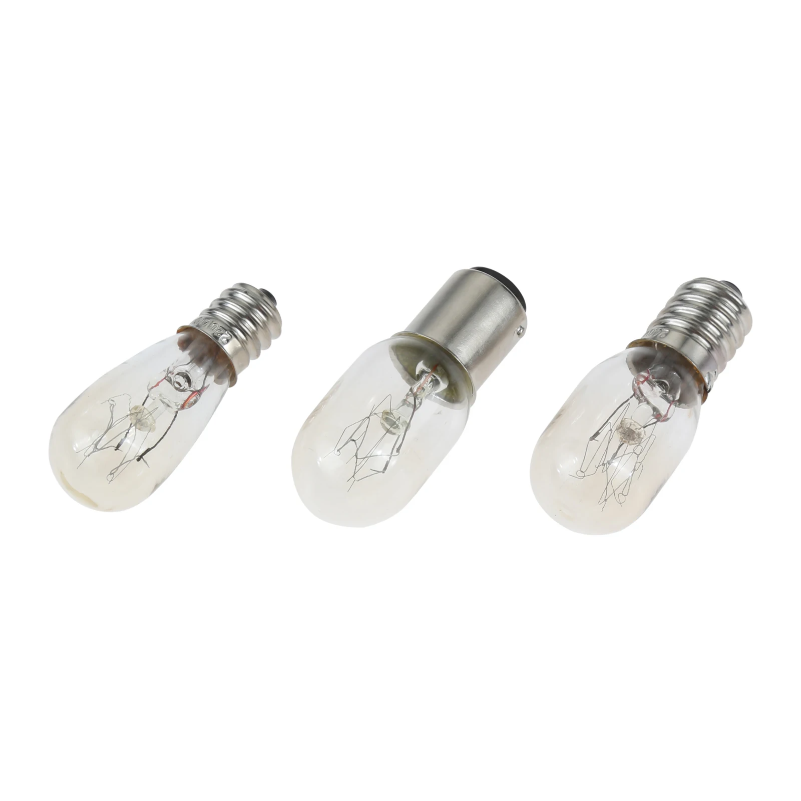 2pcs 220V 재봉틀 전구 E12/BA15D/E14 15W 스레드/플러그인 백열 램프 옥수수 LED 냉장고 라이트 공예 경고 DIY