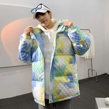 

2022 thickened white duck down youth outer wear dyed personalized top down jacket