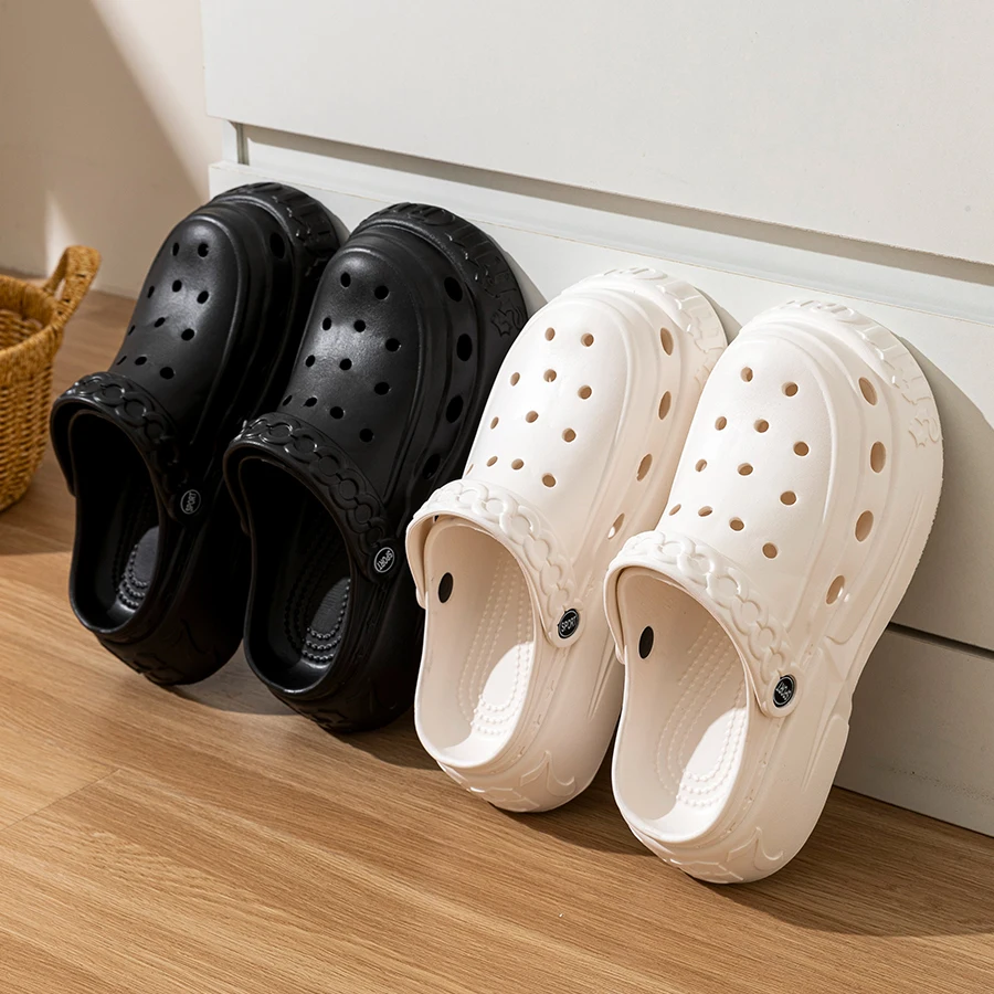 Women's Summer Hole Shoes Hollow Out Thick Sole Anti-slip Outdoor Beach Sandals Men Fashion Comfortable Home Slippers 9 Sb7cc9f3f1fd647a6a8c46295768767da7