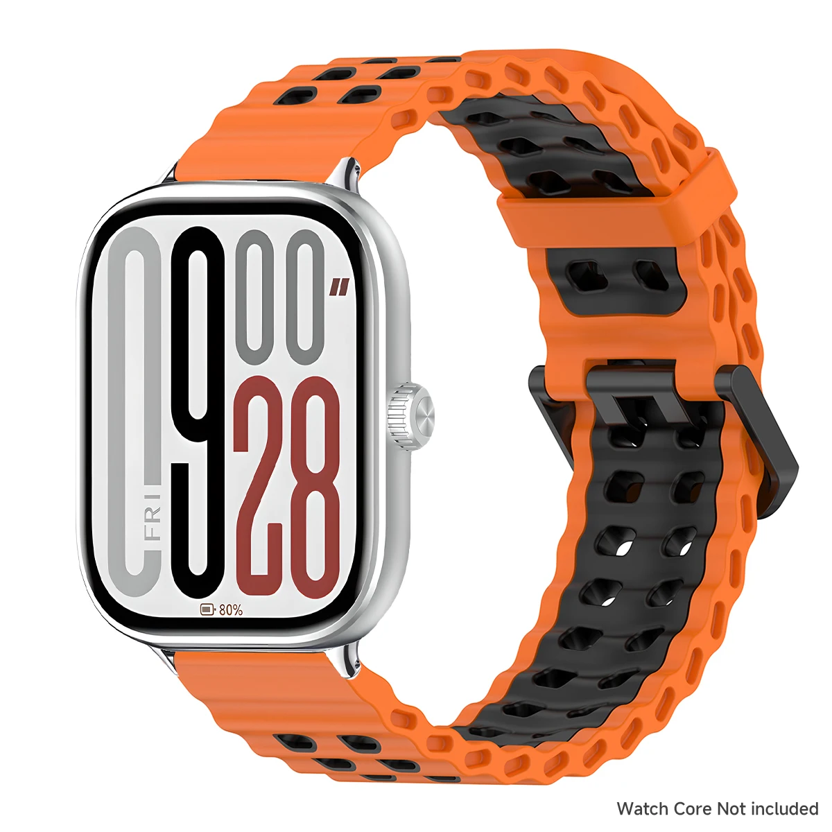 Two-Tone Breathable Silicone Sport Wristband Strap