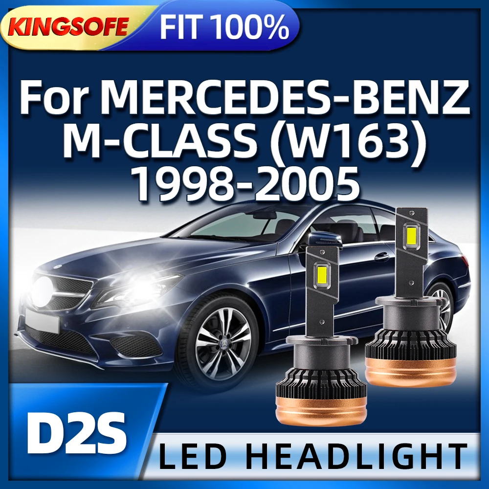 

KINGSOFE D2S LED Headlights HID Bulbs 45000LM 6000K For MERCEDES-BENZ M-CLASS W163 1998 1999 2000 2001 2002 2003 2004 2005
