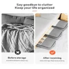 1PC gray clothing storage bag, bed bottom storage bag, quilt storage bag, large capacity organizing bag, with window storage bag 4