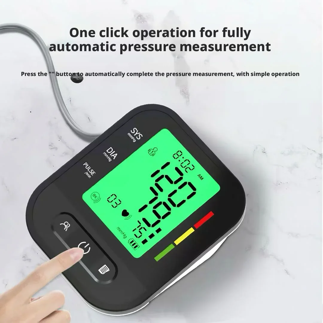 Household Electronic Blood Pressure Monitor with Intelligent Measuring