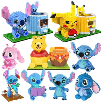 Funny Anime Figure Interstellar Blocks Small Particles Building Blocks Assembled Puzzle Pen Holder Block Toy Children Christmas 1