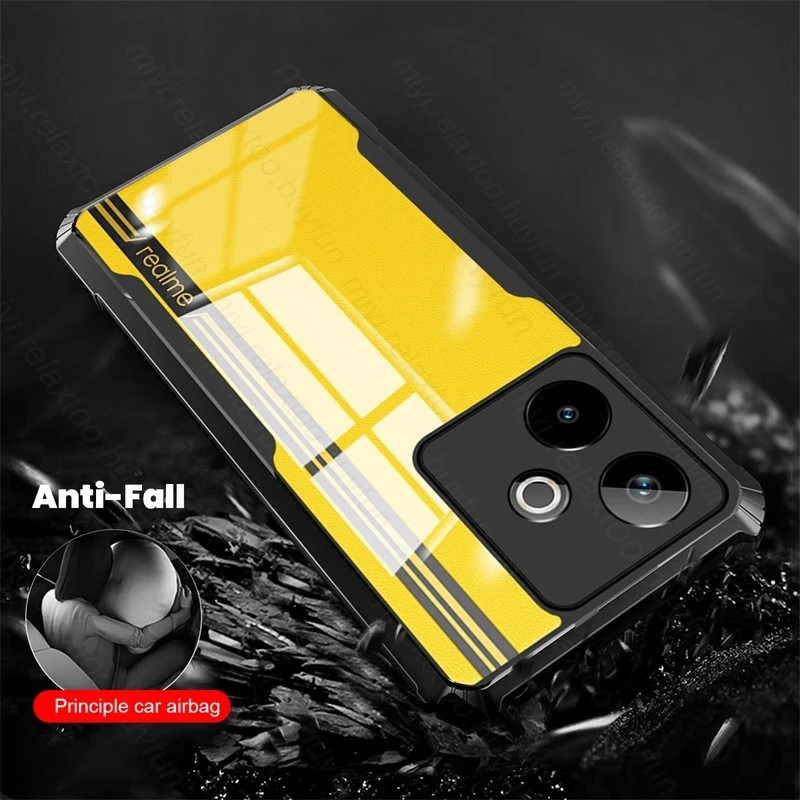 Clear Acrylic Magnetic Ring Stand Case with Rubber Armor Protection