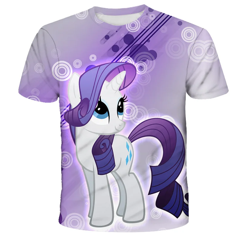 T-Shirts near me 2022 summer new style very cute 3d print pony T shirt kid boys girls unisex short sleeve tops kids fashion loose T shirts funny christmas shirts