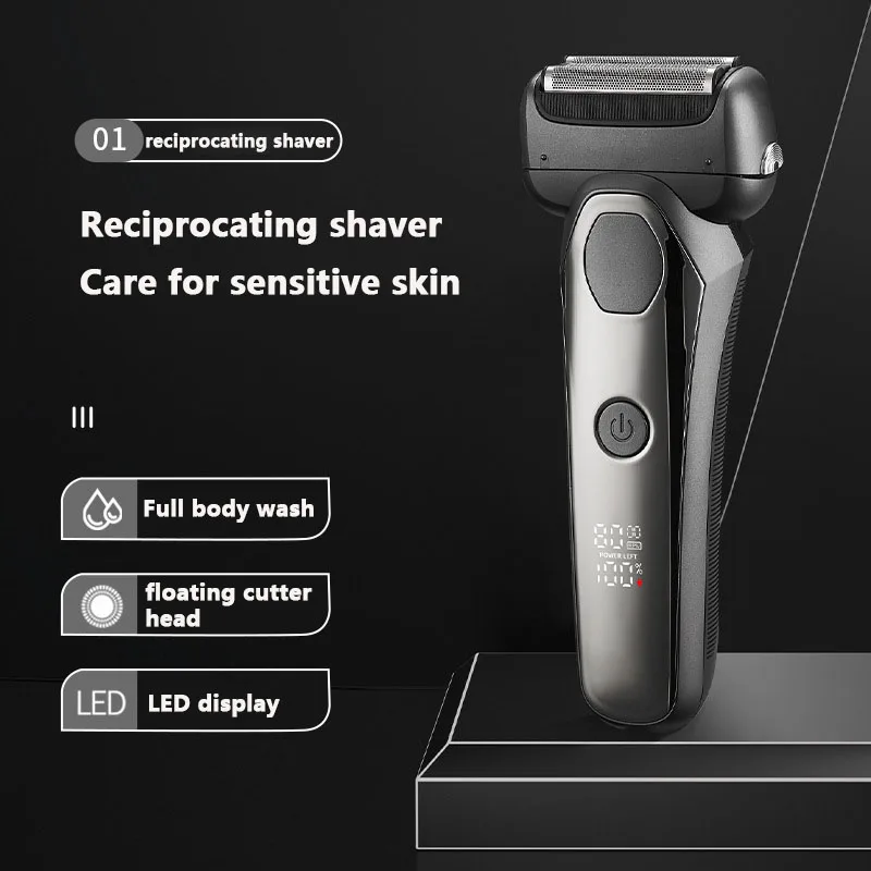 Motawish Barbeador Elétrico Alternativo Alta e Baixa Duas Velocidades Ajustável Corpo Inteiro Lavável tipo c Recarregável