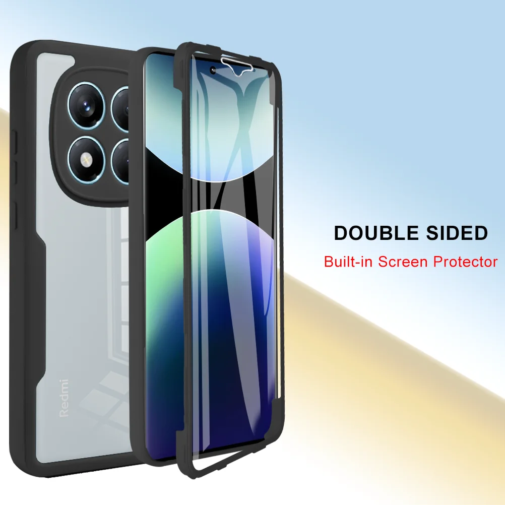 Premium 360° Transparent Shockproof Phone Cover with Full Screen Protection