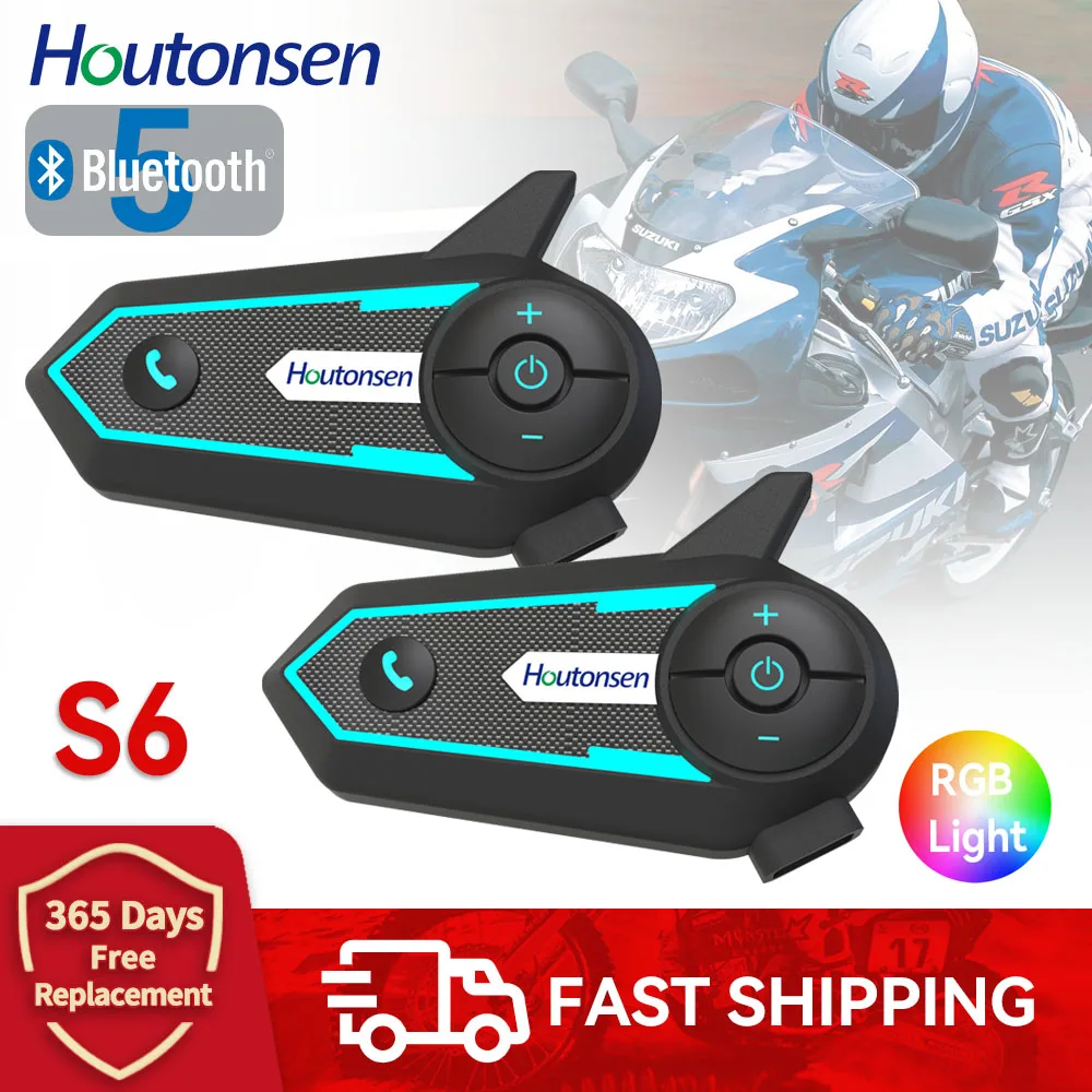 

Bluetooth-гарнитура Houtonsen S6 для мотоциклетного шлема, 1000 м