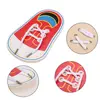 Funny Learning Montessori Children Educational Toys Tie Shoelaces Toys Shoe Lace Wooden 6