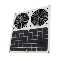 Solar Panel Powered Fan 12inch Waterproof Dual Fan 100W Solar Exhaust Fan for Chicken House Greenhouse 2