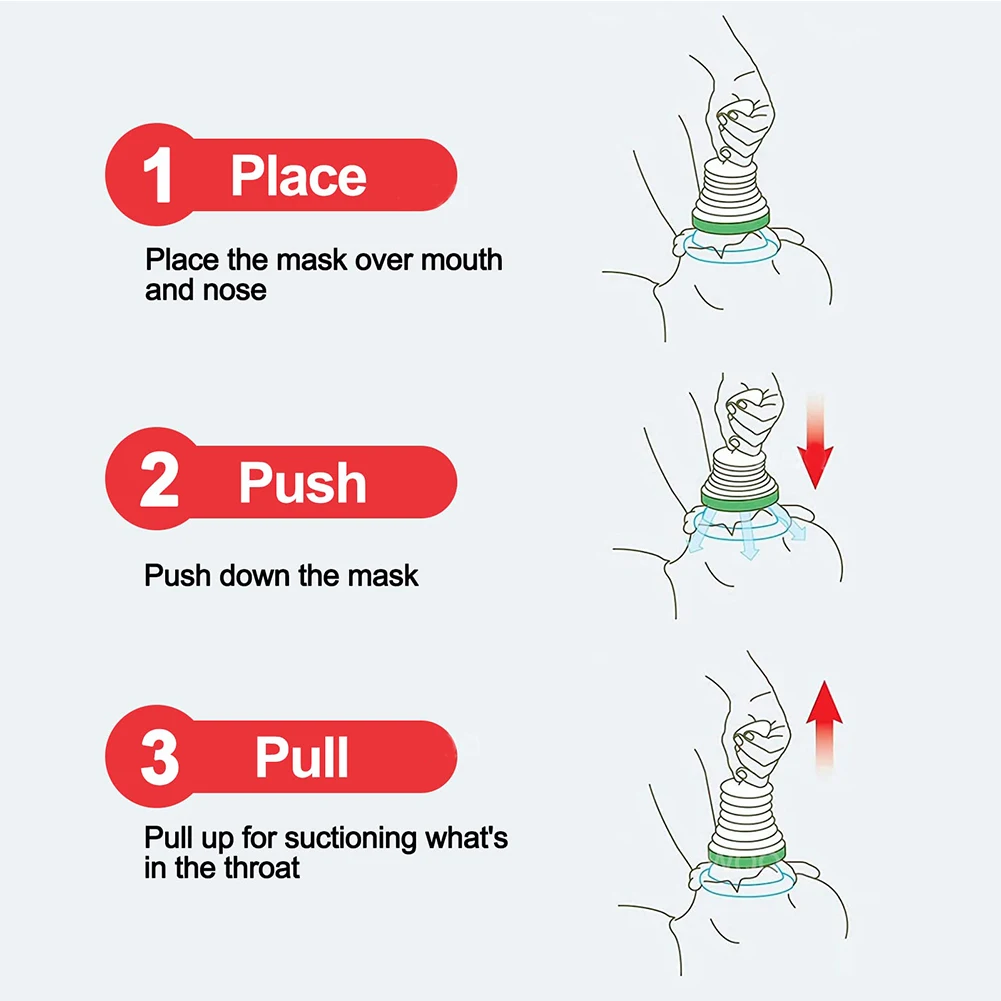 1 Set Asphyxia Device for Adult Children CPR Face Shield Portable Cardiopulmonary Trainer for Home Travel Camping Hiking