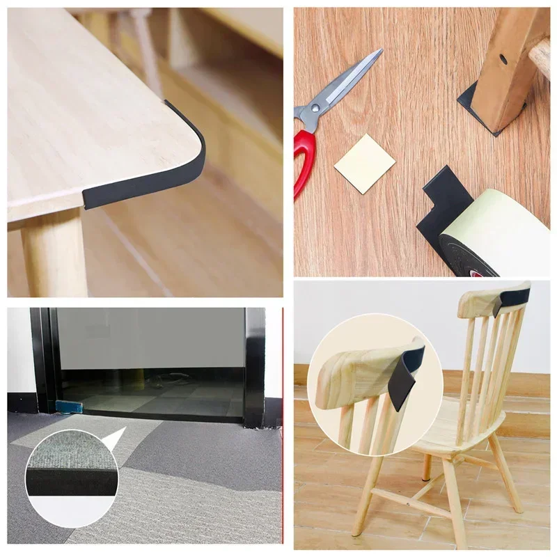 Black Rubber Sponge Door Window Seal Strip Waterproof Soundproof Self Adhesive Anti-collision Pad EVA Foam Single Sided Tape door seal strip sealing strip tape window seal strip sealing tape rubber seal strip rubber door weatherstripping door weatherstripping sealing strip waterproof tape