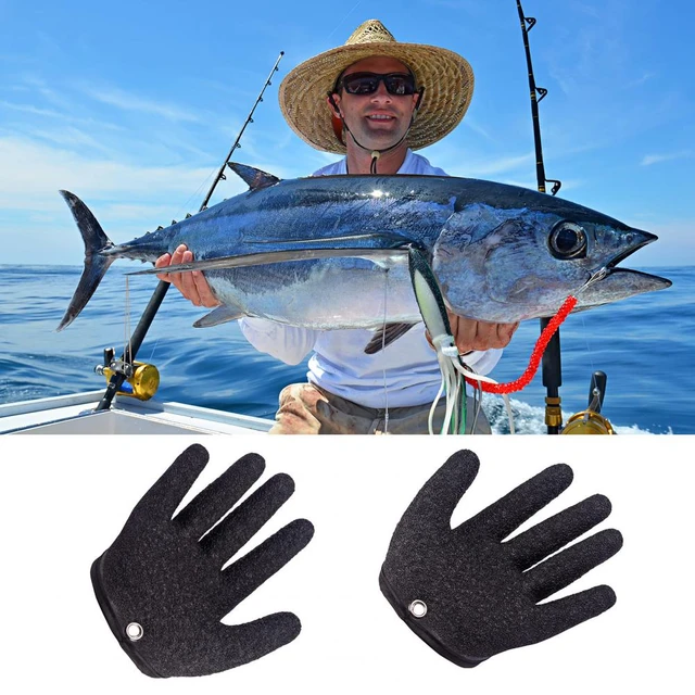 1 Pc Catch Fish Glove Hanging Hole Magnetic Buckle Fish Grip Glove