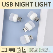 

4pcs USB LED Light USB Lamp Eye Protection Reading Light Computer Reading Lamp Mobile Power Charging Book Lamps Night Light 2022