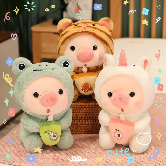 Jouet en peluche lapin Kawaii, jouet en peluche mignon fraise de lapins,  oreiller de câlin doux, cadeaux pour enfants - AliExpress