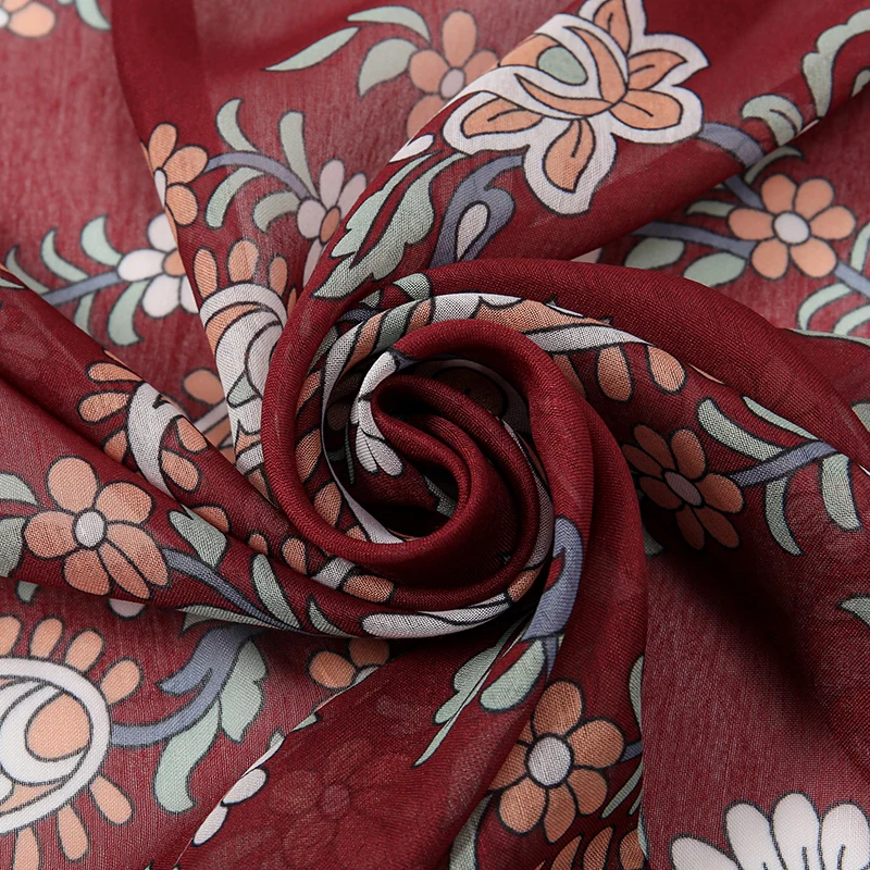 Luxury Fashion Print 90x90cm Square Silk Scarf Women Soft Satin Hairband Neckerchief Tie Female Headband Foulard Bag Ribbon