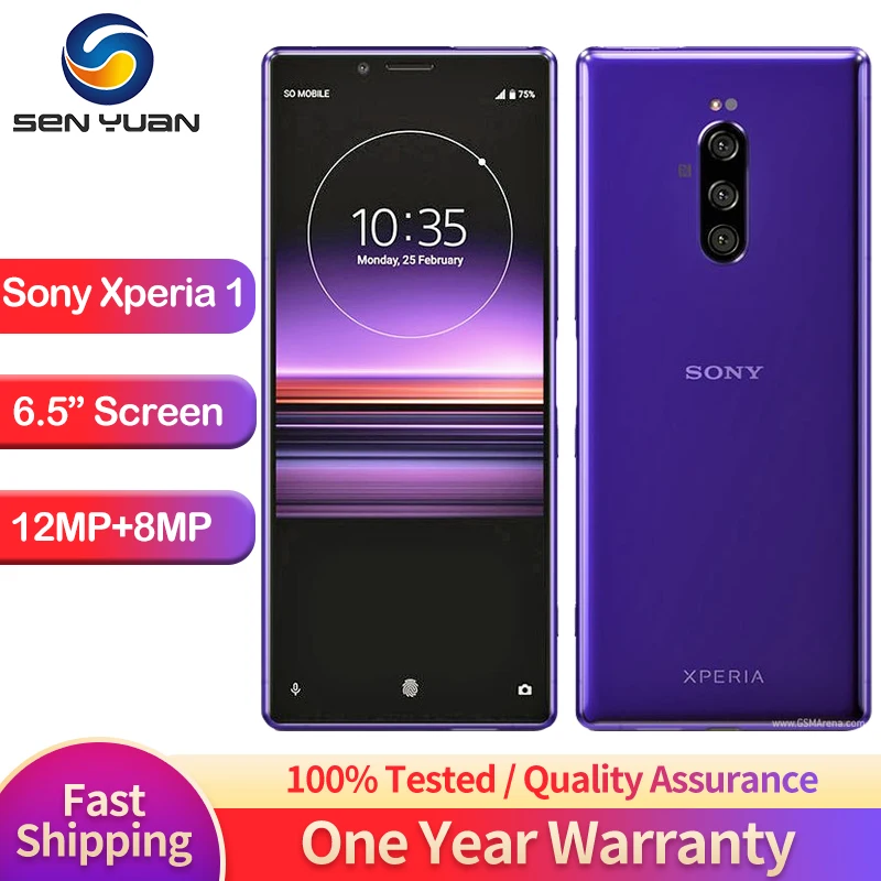Оригинальный разблокированный телефон Sony Xperia 1 64 Гб/128 Гб ПЗУ 6 ГБ ОЗУ XZ4 Snapdragon 855 6,5 