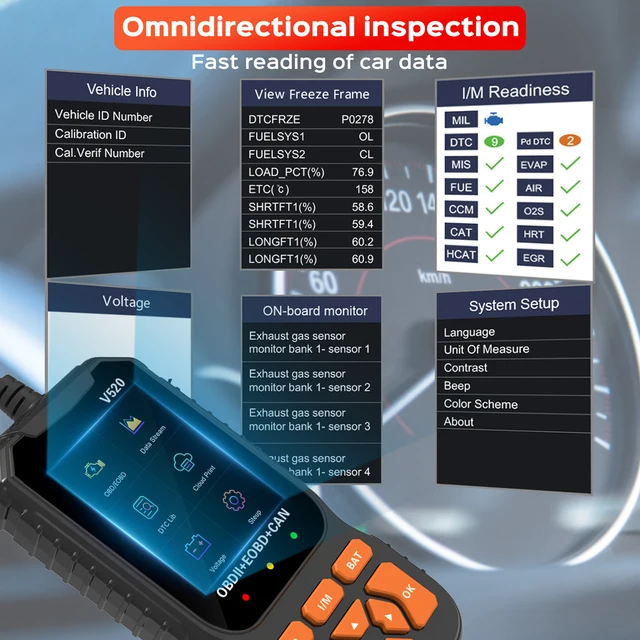 OBD2 Scanner Professional Auto Engine System Lifetime Free Automotive DTC Lookup Code Reader Car Diagnostic Tool 5