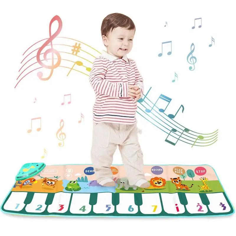Baby toys piano mat animal sounds keyboard touch playmat musical anti