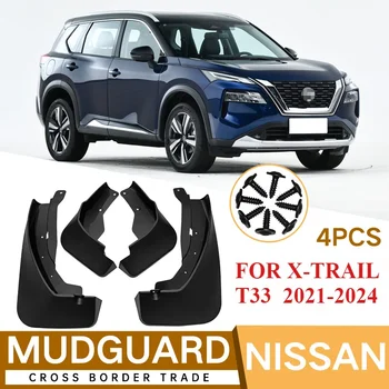 Black Mudguards Splash Guards for Nissan X-Trail e-Power & Rogue 2022-2024