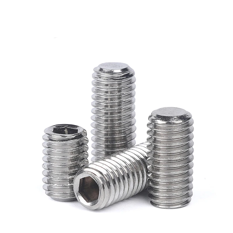 

Stainless Steel M6 M8 M10 Fixing Screw Household Hexagon Socket DIN913 Headless Bolt Flat End Set Locking Sscrew
