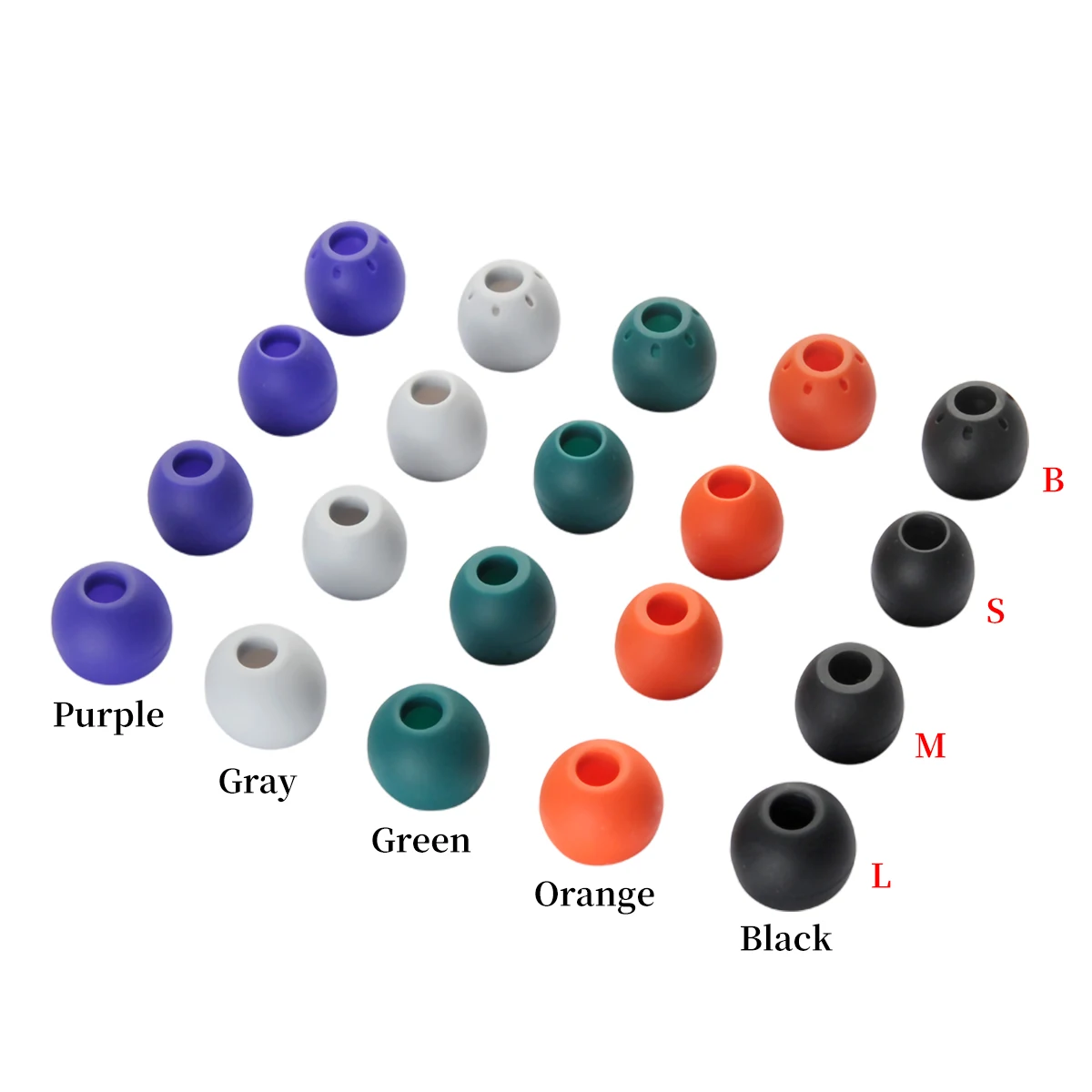 2Pcs Silicone Ear Tips for Freelace Eartips for Audio-Technica ATH-CKS550XIS Breathable In-ear Headphones Tips 4.5-5.5mm