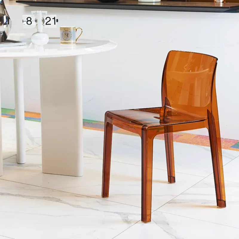 

Plastic Nordic Dining Chair Kitchen Outdoor Gamer Restaurant Dining Chair Luxury Backrest Silla De Comedor Home Furniture ZSDC