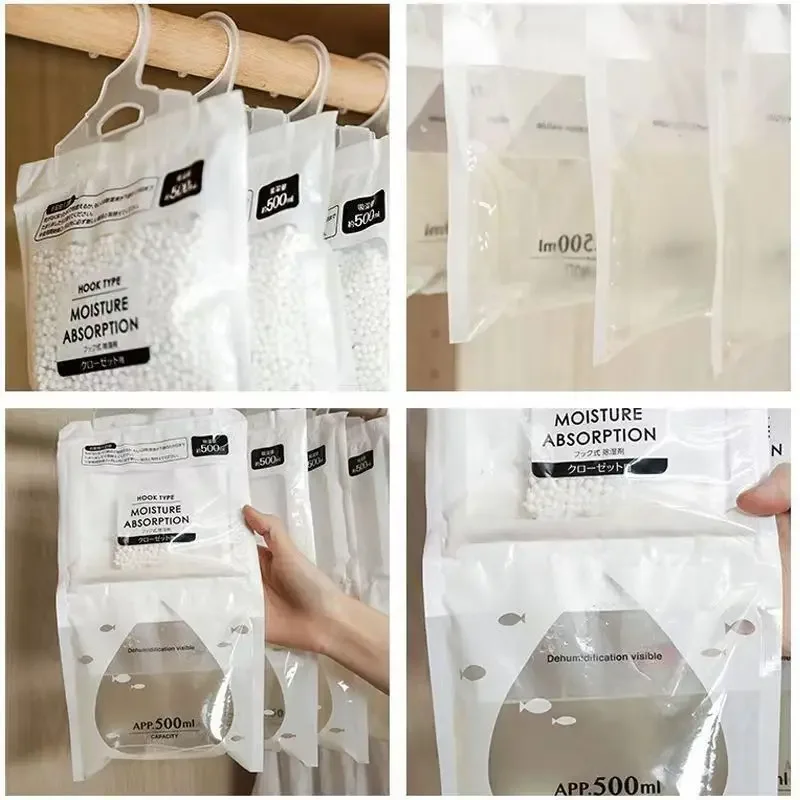 Hanging Wardrobe Hanging Moisture Bag Anti-Mold Desiccant Bags Closet Cabinet Wardrobe Dehumidifier Drying Agent Hygroscopic